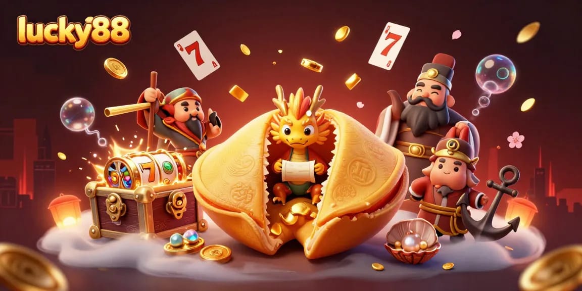 Spin and win big with lucky88 in a vibrant, dynamic casino themed illustration.