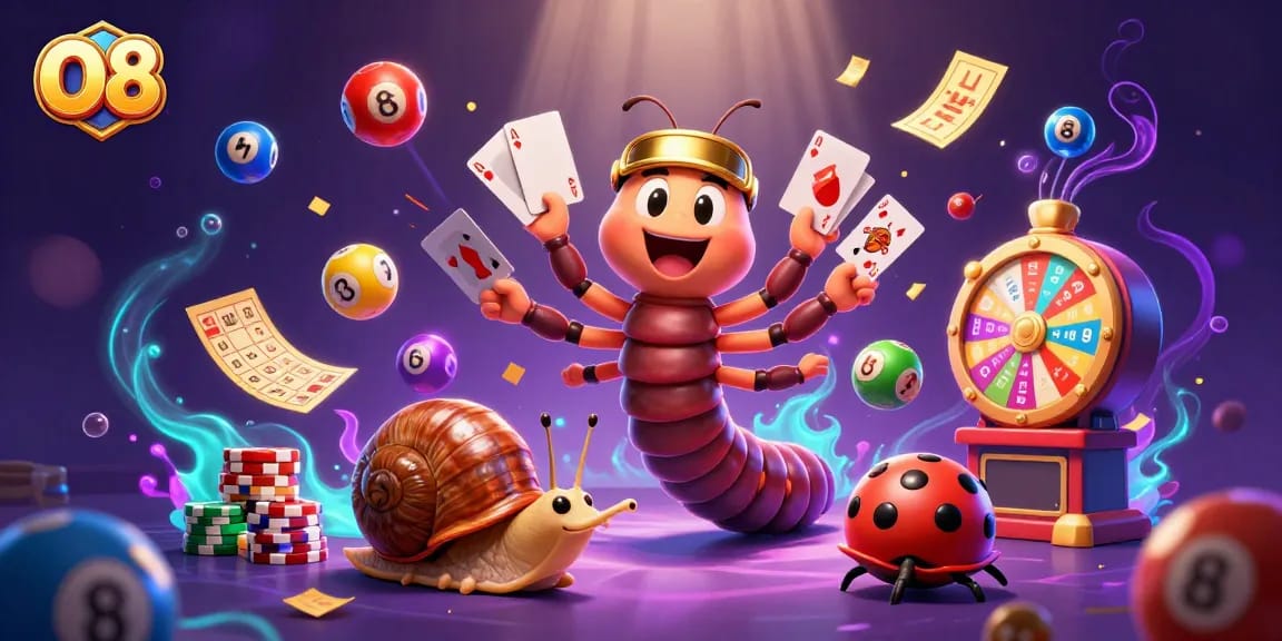 O8 offers players a vibrant casino experience with unique characters and dynamic gambling elements.