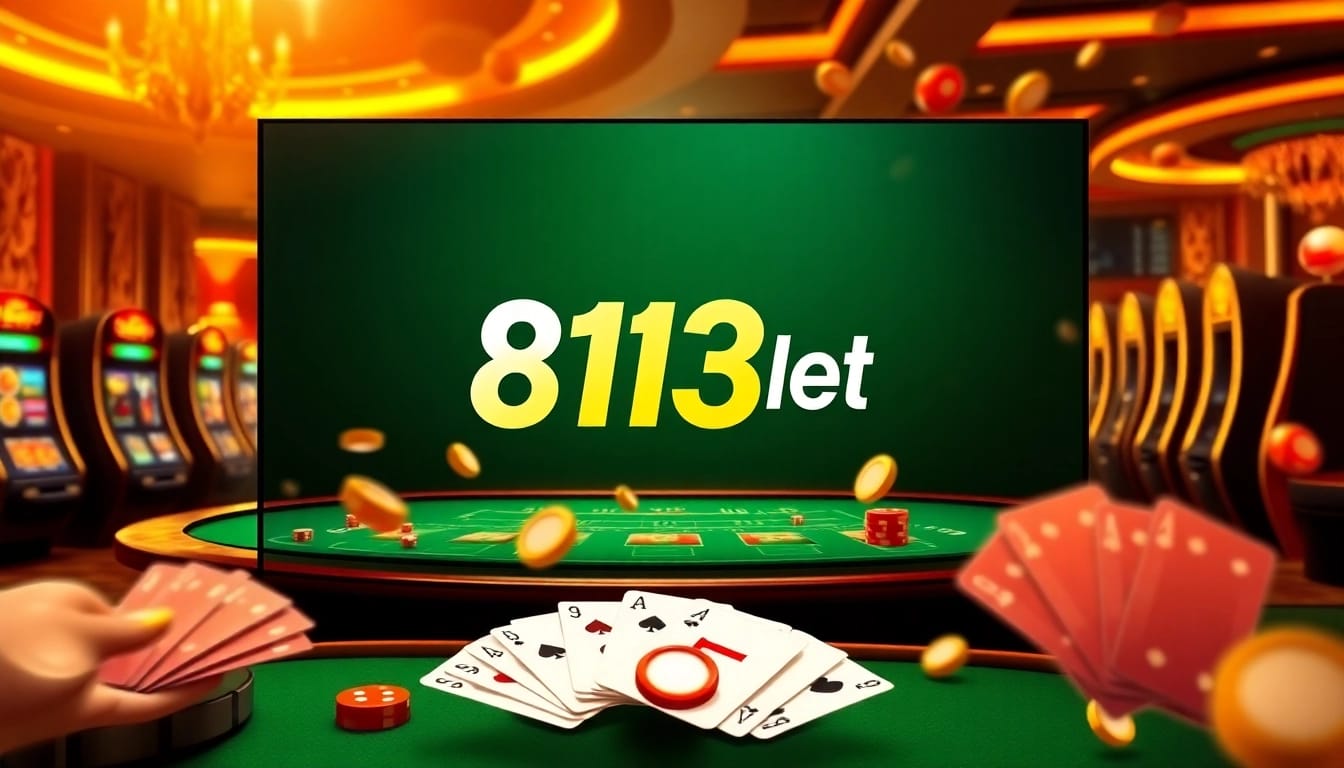 Jogadores interagindo no cassino online da 813bet, exibindo mesas de pôquer e caça-níqueis em uma atmosfera vibrante.
