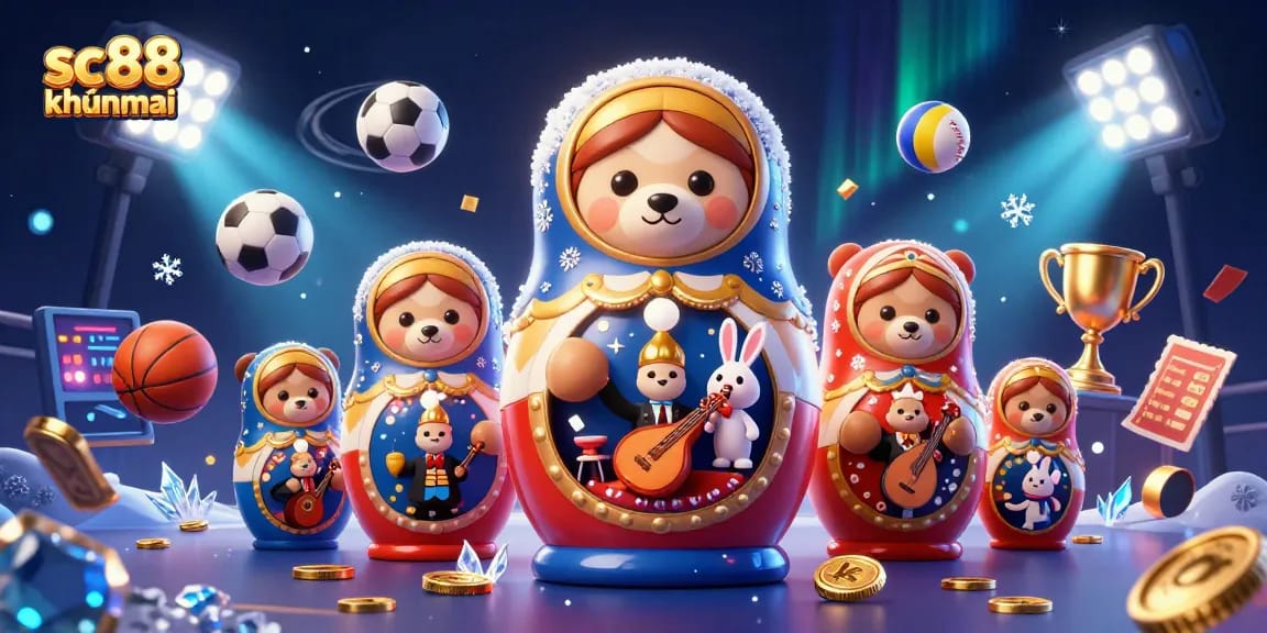 Experience exclusive sc88 khuyenmai with iconic characters in a vibrant 3D casino scene.