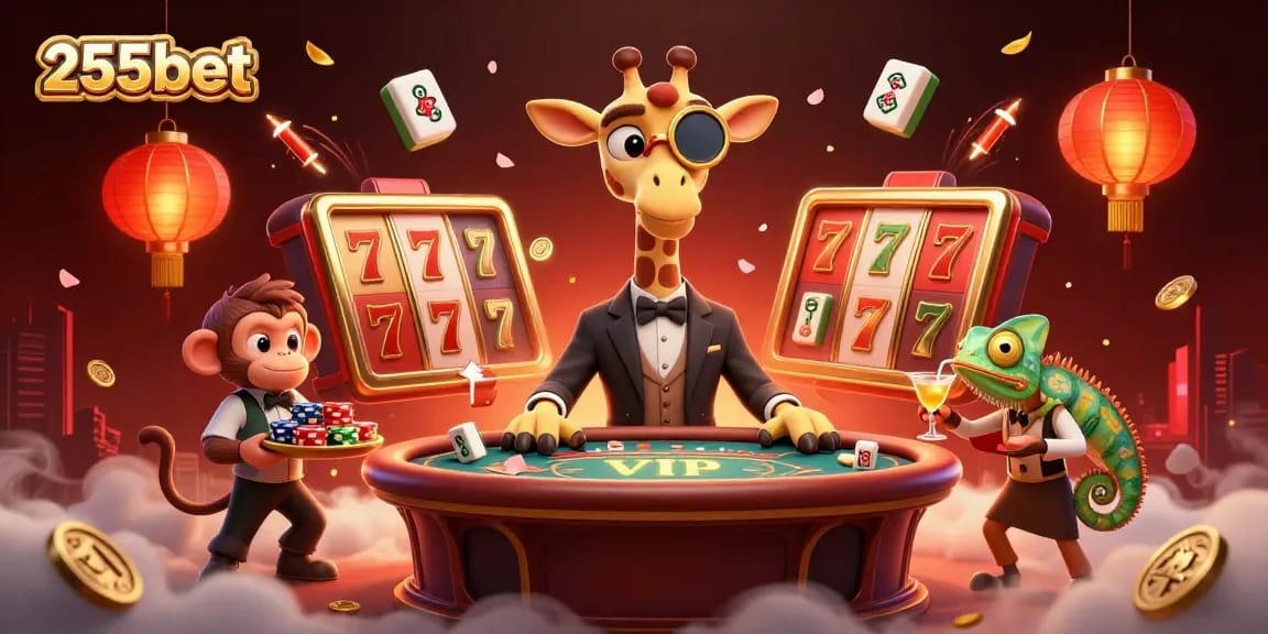 Experimente uma jogabilidade emocionante no 255bet com uma vibrante ilustração 3D temática de jogos de azar mostrando uma ação empolgante de cassino.