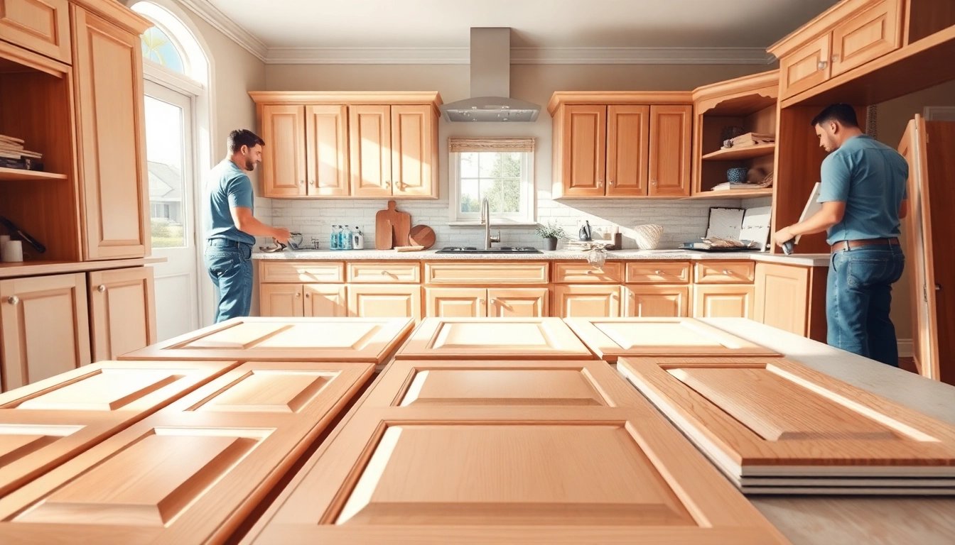 Beautiful Cabinet Refacing Largo FL showcasing skilled craftsmanship and vibrant kitchen aesthetics.