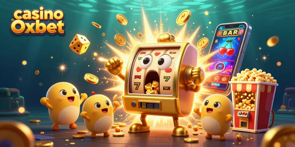 Win big at casino Oxbet with an exciting scene of a jackpot slot machine bursting with gold coins!