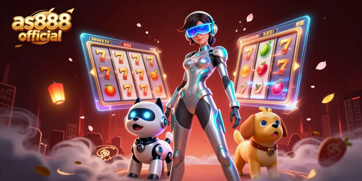 Experience thrilling games with as888 official at this vibrant casino illustration