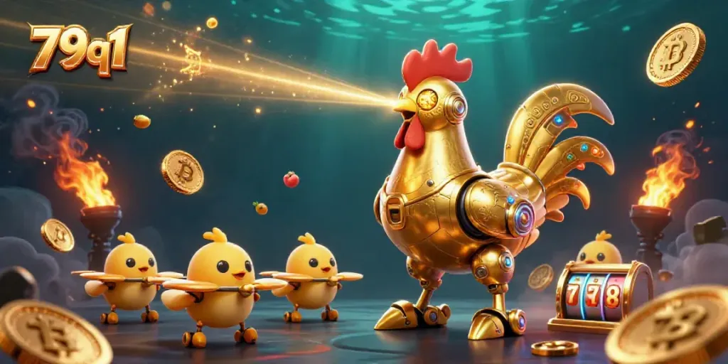 Engage with exciting games on 79q1 through vibrant characters and dynamic casino elements.