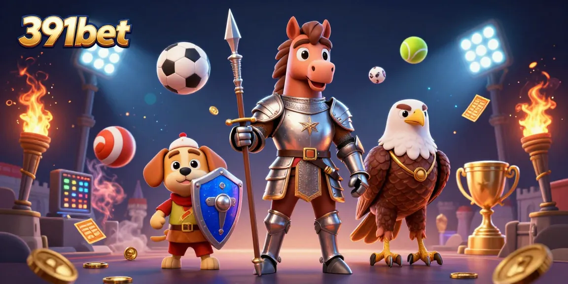 Engage in thrilling games at 391bet with unique characters and vibrant casino elements.
