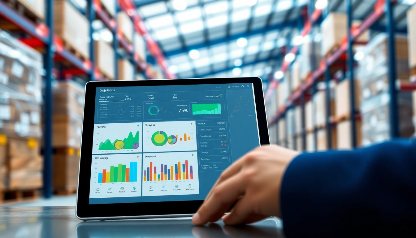 Engage with the dynamic dashboard of inventory optimization software featuring colorful analytics.