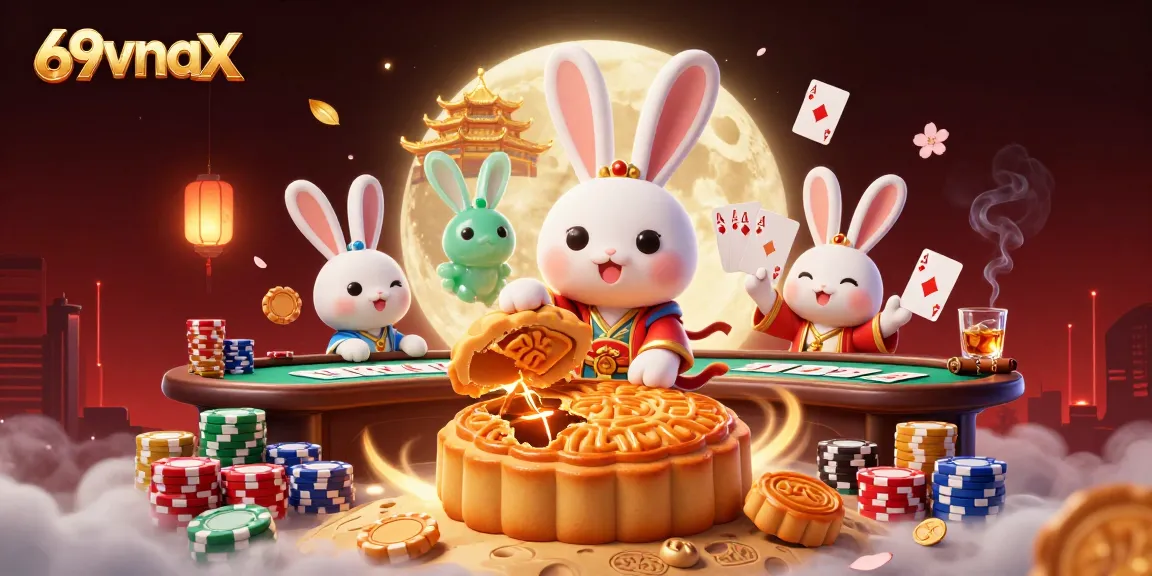 Experience the thrill of gambling with 69vnax, where winning poker chips await under the moon.