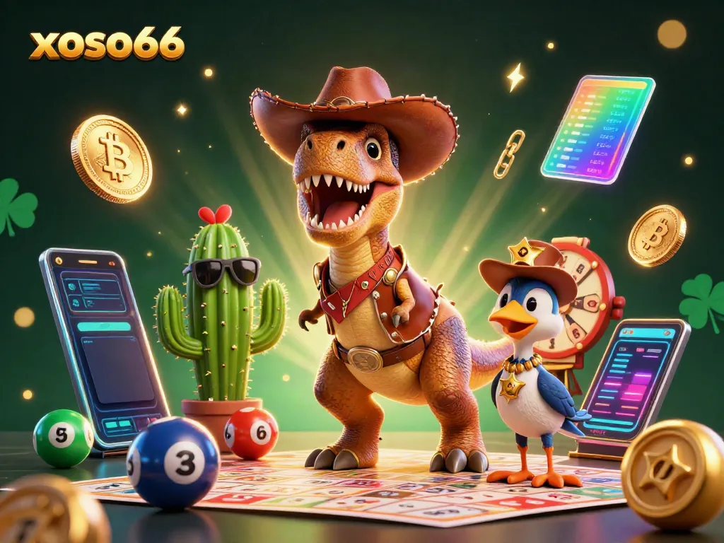 Experience thrilling games with xoso66 in an exciting cartoon casino scene featuring vibrant characters.