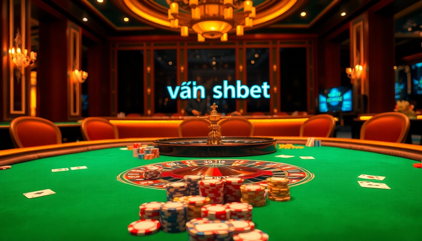 Exciting gaming atmosphere showcasing how to link vào shbet for online casino fun.