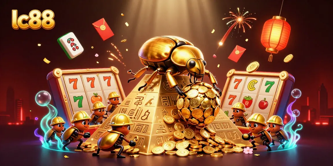Engage with lc88's vibrant casino scene showcasing a unique golden beetle journey.