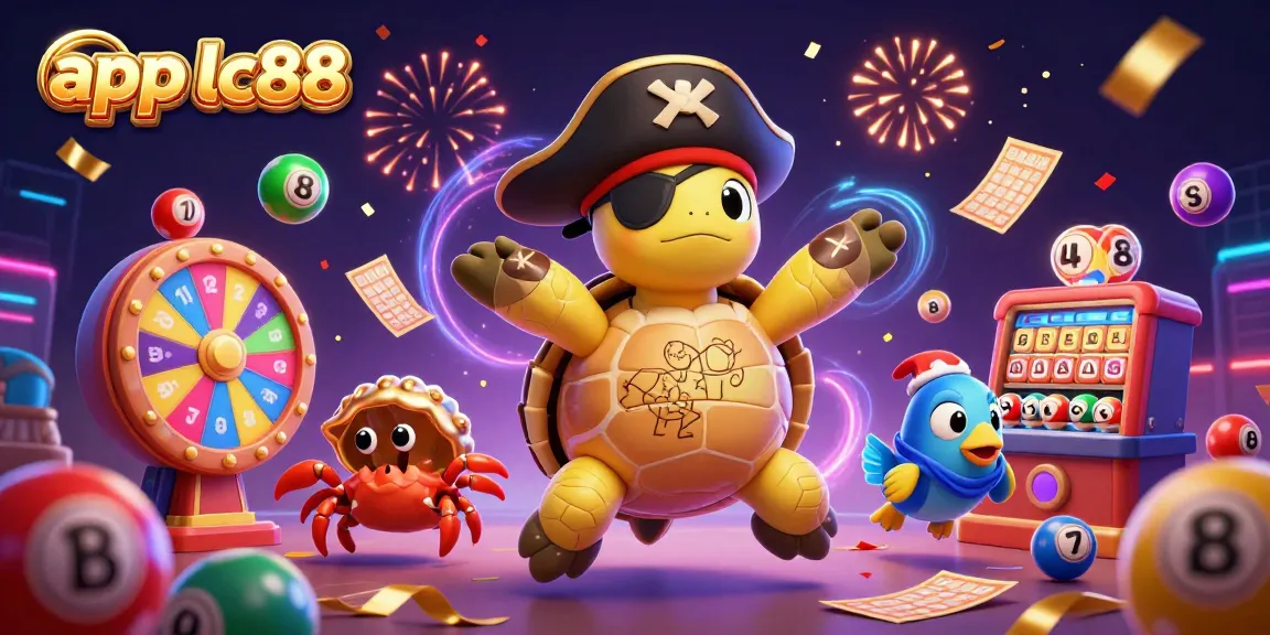 Engage with the app lc88 in a vibrant 3D casino scene featuring animated characters and thrilling gaming elements.