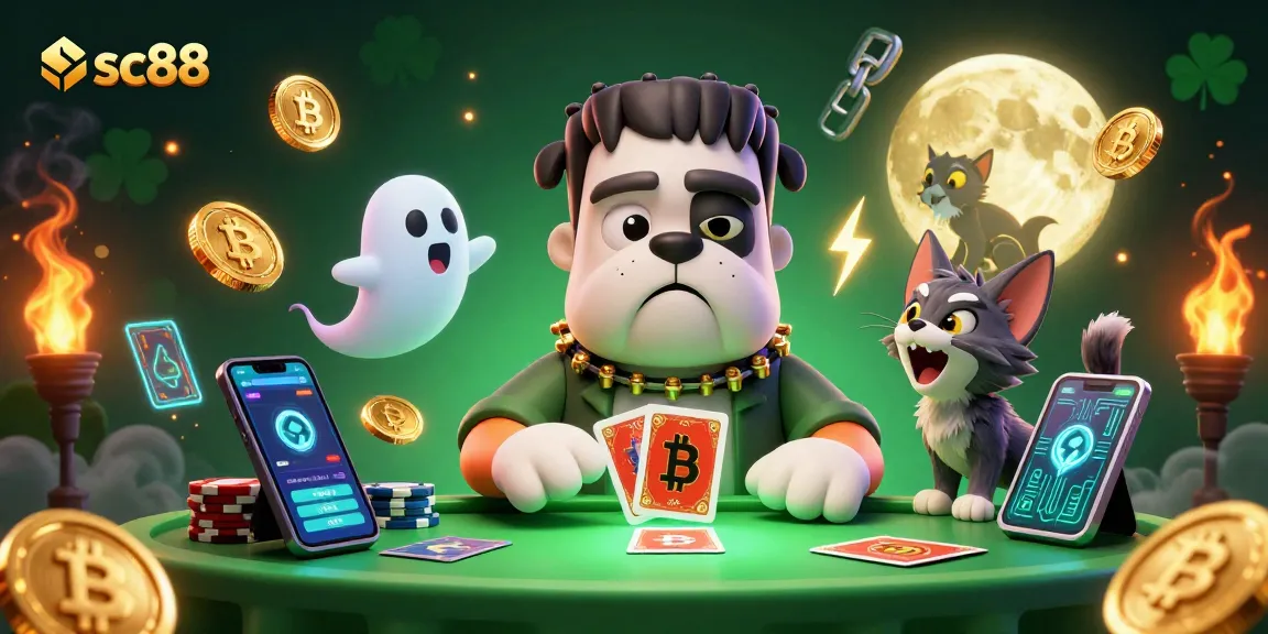 Experience thrilling gaming with SC88's unique characters and vibrant casino elements.
