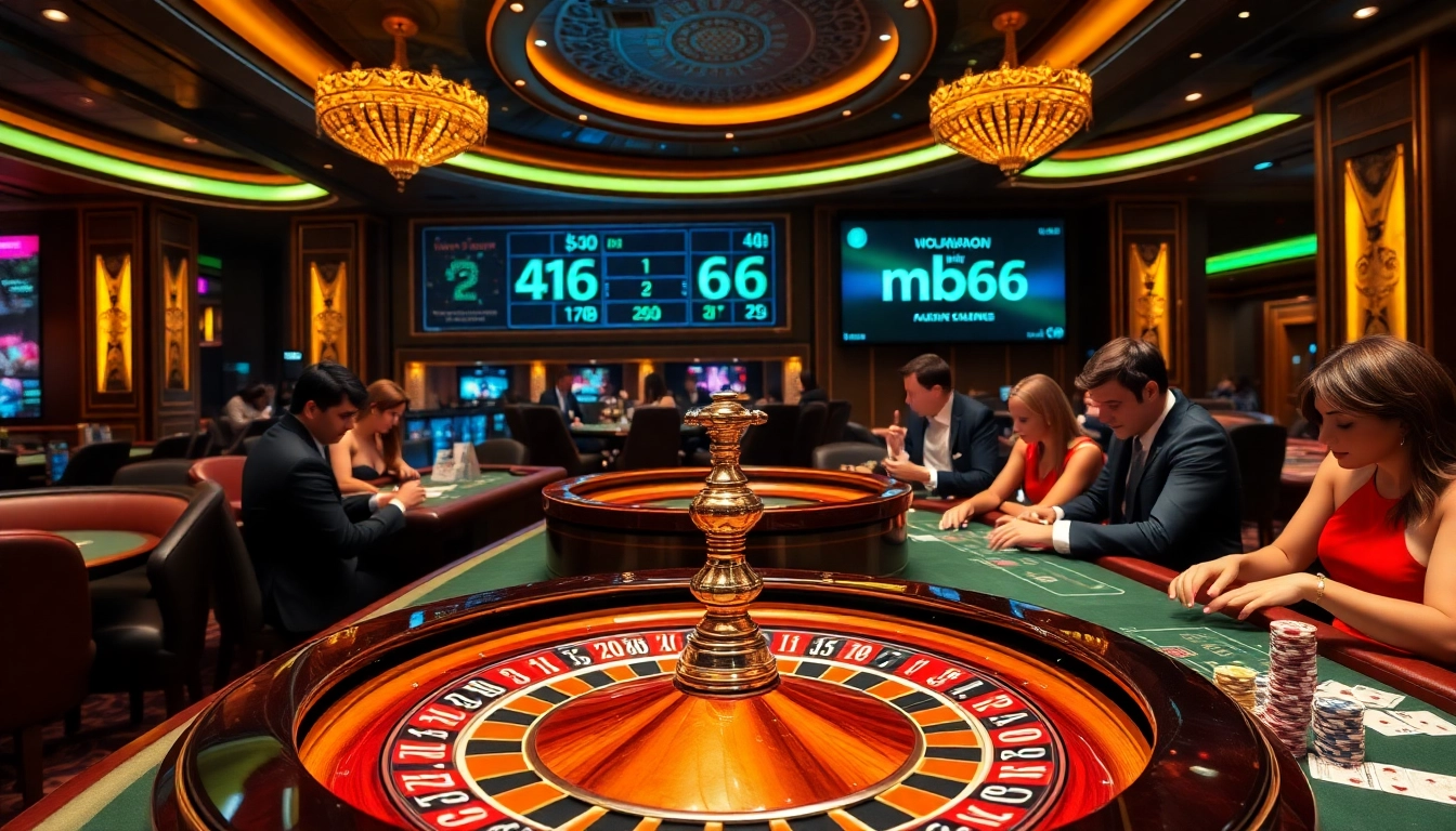 Experience the thrill of mb66 at a luxurious casino with exciting games and vibrant atmosphere.