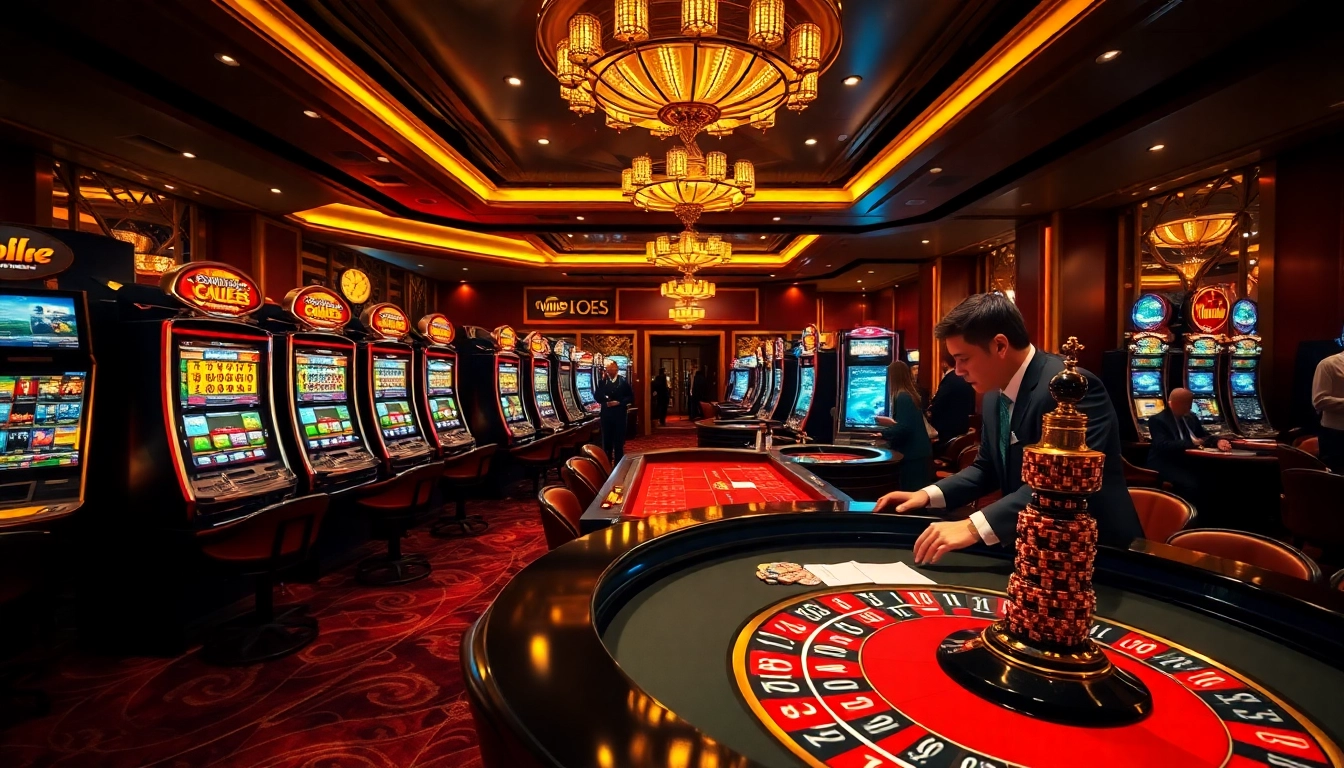 Vibrant scene of casino en ligne francais featuring lively games and players enjoying the atmosphere.