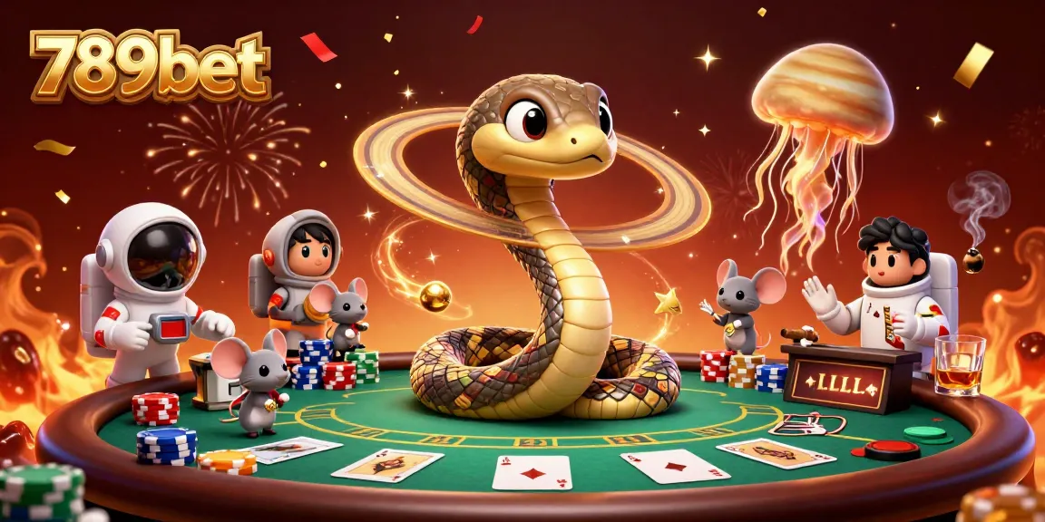 Experience the thrill of gambling with 789bet in a vibrant, cosmic casino scene.