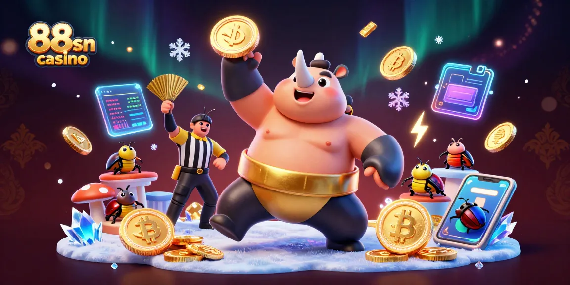Play and win at 88sn casino with a vibrant illustration of beetles embracing the excitement of gaming!