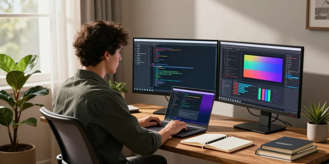 Professional developer coding in a modern workspace promoting efficiency on the WPS Official Website.