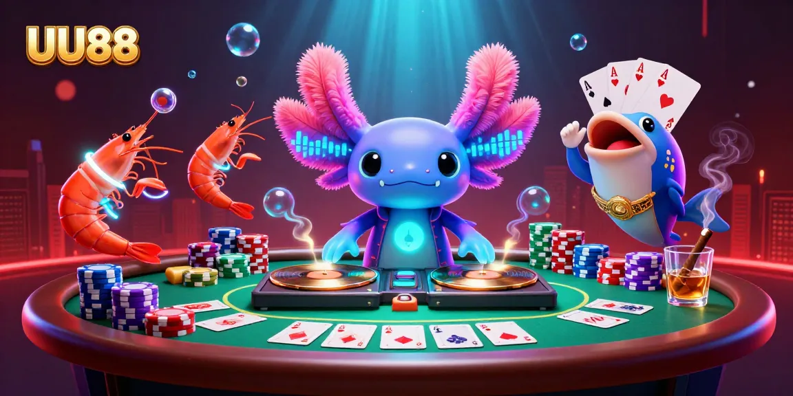 Experience the excitement of UU88 gaming with vibrant 3D characters in a lively casino scene.