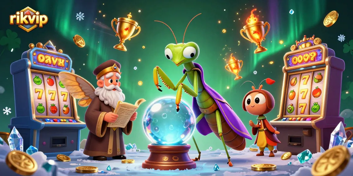 Experience the thrill of rikvip with a captivating 3D slot game scene featuring mystical characters and vibrant elements.
