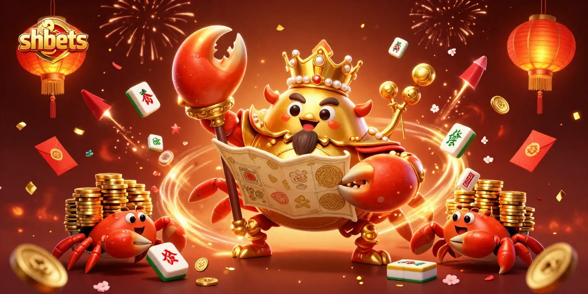 Place bets with shbets as the golden crab emperor directs the gambling festivity.